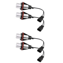 8000K Amber LED Angel Eye  Halo Light Bulbs Lamps for - E39 E53 E60 E63 E64 E66 E87 5 6 7 X3 X5 [Pack of 4 Pcs]