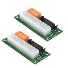 2X Carte D'alimentation Double Adaptateur D'alimentation Multiple Alimentation Add2Psu Avec Connecteur ATX 24Pin Ă 4Pin pour Bitcoin Miner