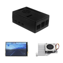 ABS-Gehäuse Aus Kunststoff mit Lüfter + 3,5-Zoll-Touchscreen-Display für Raspberry Pi 5 5B