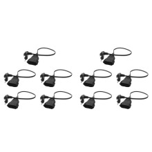 10X Europea 90 Grad Stecker auf Buchse Steckdose Power Verlängerung Kabel für PC Computer PDU (0,3 M)