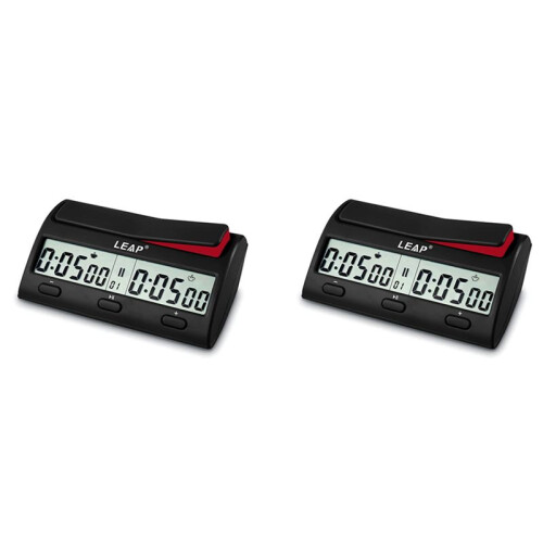 2X LEAP Chess Clock Advanced Digital Chess Timer with 7 Type 38 Timing Set Modes Professional Chess Clock Game Timer