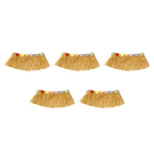 5X Table Skirt Hawaiian Luau Flower Grass Garden Wedding Party Beach Decor Khaki