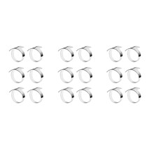 18 Pcs Napkin Ring,Circle Napkin Holder for Wedding Christmas Party Dinner Table Decor Silver