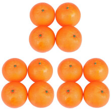 12 Stueck Weiche Kunststoff Simulation Orange Frucht-Hausdekoration Burgund