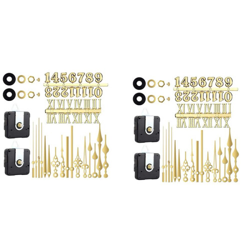 2set Clock Mechanism Silent Quartz Movement Machine Wall Hands Pointer Set for Replacing Clock Replacement Parts