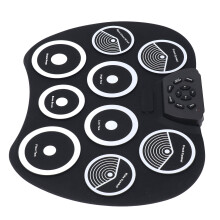 Portable Roll Up Electric Drum Set 9 Pads Silicone & Plastic