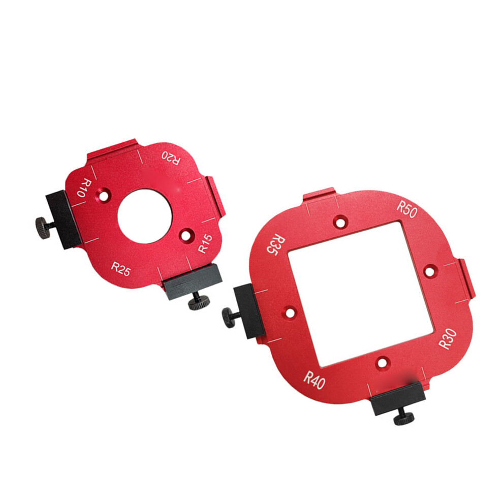 Router Template 2Pcs Set Aluminium Alloy 4-In-1 Radius Jig 10Â25R & 30Â50R 9381385738759