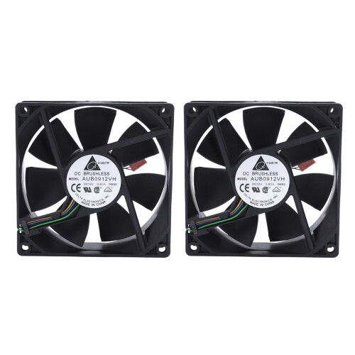 2X 90 x 90 x 25MM  12V 0.60A 4-pin computer cpu cooling fans
