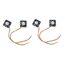 4 Pcs 3 Pin 40mm Square PC Computer Cooling Fan 12V Black