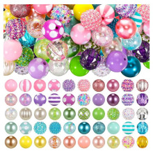 100Pcs 20mm Beads for Pens Rhinestone Beads Bubblegum Beads for Pens Beadable Keychains DIY Pen Jewelry Making