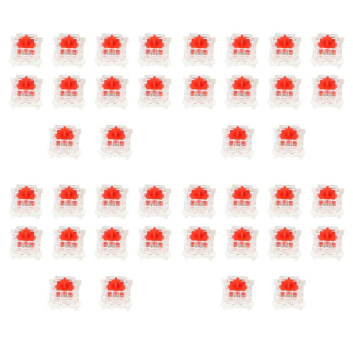 40Pcs Plastic For  Red 3 Pin MX RGB Mechanical  Keyboard Replacement