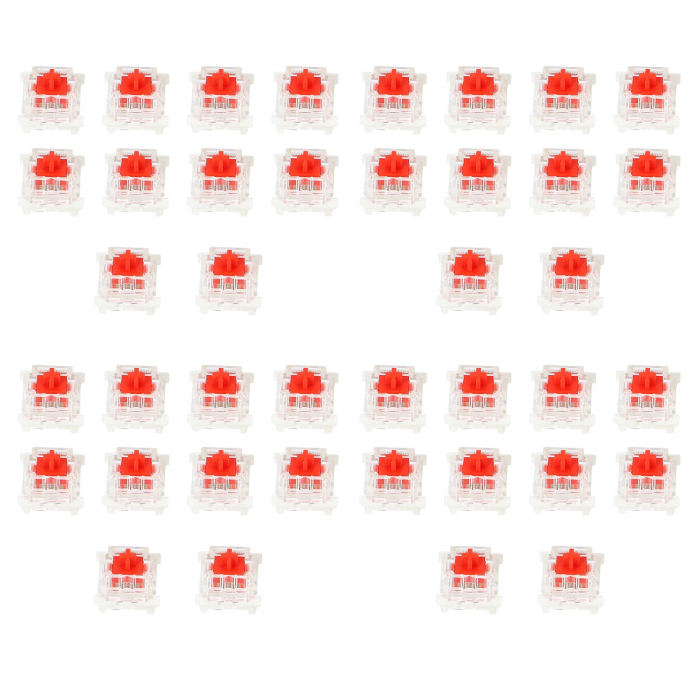 40Pcs Plastic For 3 Pin Mx Rgb Mechanical Keyboard Replacement Red 4713045266596
