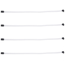 4X 50Cm 3.0 Iii Sata3 7 Pin Datenkabel Rechtwinklig 6 Gbit / S Ssd-Kabel Hdd Festplatten Datenkabel Mit Nylon Schlauch (Weiss)