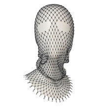 Juveled Rhinestone Mesh Mask Mousserande Carnival Headpiece Nattklubbstillbehör för Kvinnor Svart