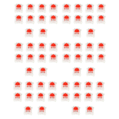60Pcs Plastic for  Red 3 Pin MX RGB Mechanical  Keyboard Replacement