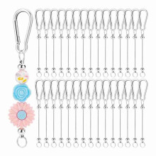 20Pcs Beadable Keychain Bars,Colorful Blank Bead Keychain Bulk Metal Beadable Keychain Bars for Crafts Pendant Jewelry A