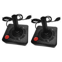 2X Gaming Joystick Controller for 2600 Game Rocker with 4-Way Lever and Single Action Button Retro Gamepad