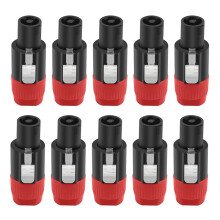 10PC 4Pin NL4FC Speaker Connector Ohm Plug Speaker Audio Cable Adapter Twist Lock 4Pin Speakon Female Jack Accessories,B