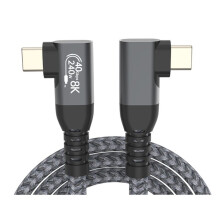 USB 4 90-Grad-Winkelkabel 40 Gbit/S USB4-Winkelstück Typ C Datenübertragungskabel USB C PD240W Schnellladung 1 M