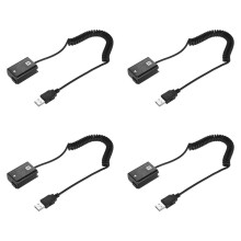 4X NP-FW50 Dummy Battery Spring USB-Oplaadkabel voor A7 A7R A7S A7M A7II A7S2 A7M2 A7R2 A6500 A6300 -Koppeling