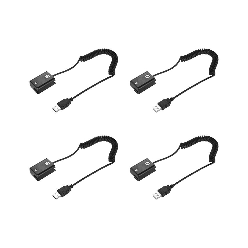 Photos - Battery Charger 4X NP-FW50 Dummy Battery Spring USB Charging Cable for A7 A7R A7S A7M A7II A7S2 A7M2 A7R2 A6500 A6300 Coupler