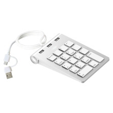 Tastiera Numerica con Tastierino Numerico da 18 Tasti, Tastierino Numerico con 3 Porte, Hub Type-C/Usb per Laptop, Desktop, PC