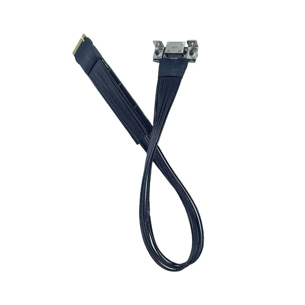 M.2 To Oculink 4I Extension Cable For M.2 Mkey Nvme To Sff8611 Adapter Cable Pcie 4.0 X4 Gen4 Plated Cable 25Cm Silver 6034087667126