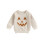 (3-4 Years, Light Khaki) Φούτερ νήπια με μακριά μανίκια & στάμπα κολοκύθας 1