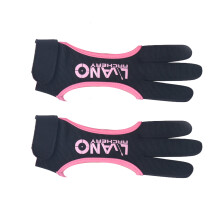 (Pink, L) Archery Protection Supple Decorative Portable Three-finger Glove