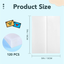 240 Piezas de Papel de Vitela Predoblado, Chaquetas de Vitela Imprimibles Papel de Vitela Translúcido Envolturas de Papel de Vitela de 5X7 Pulgadas