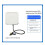 UHF RFID Reader Long Range 0-5m RS232/485/Wiegand26 Interfaces Built-in 7dBi Antenna Support Multi-Tag Reading 4