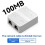 2 Port 100Mbps Network  RJ45 Network Cable Splitter Extender Selector 2 Way Adapter Connector Type C Power White 3