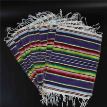 Mexican Table Runner with Place Mats,Mexican Assorted Place Mats 14 x 84 Inch (2 Table Runner + 16 Placemats)
