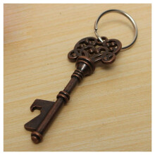 2X Antique Key Shaped Wine Beer Bottle Opener Bar Tool Party Wedding Gift Keychain Color: Bronze