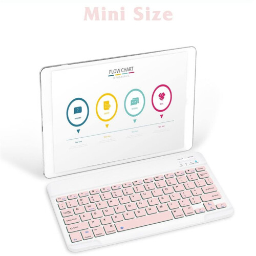 10 Inch Rechargeable  Keyboard Ultra-Thin Portable  Keyboard for , IOS, Android, Windows Devices B 2