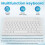Ultra-Thin Silent Wireless  Keyboard and Mouse Set Suitable for Tablet Notebook  Keyboard White 2