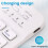 Ultra-Thin Silent Wireless  Keyboard and Mouse Set Suitable for Tablet Notebook  Keyboard White 4