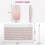 10-Inch  Keyboard with Battery-Powered Mouse Ultra-Thin Wireless Mouse and Keyboard Set for Android Windows C 7