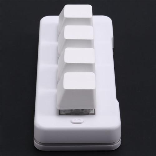 MK424G 4-Key  Customized Keyboard with Mechanical   2.4G+Usb Connection for Office Game Multimedia White 2