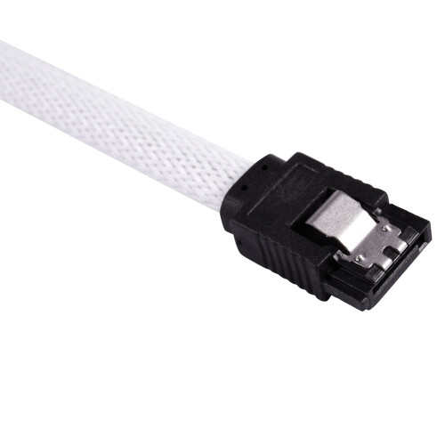 4X 50CM  3.0 III SATA3 7pin Data Cable 6Gb/s SSD Cables HDD Hard Disk Data Cord Premium Version(White) 1
