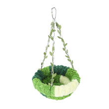Large Bird Hammock Bed Soft Coral Fleece Hanging Nest for Cage 17x32cm