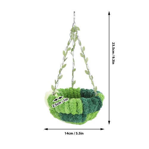 Lit hamac pour perroquet 14x23,5 cm vert petit nid de cage 1