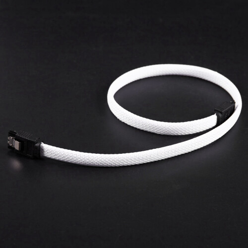 4X 50CM  3.0 III SATA3 7pin Data Cable 6Gb/s SSD Cables HDD Hard Disk Data Cord Premium Version(White) 1