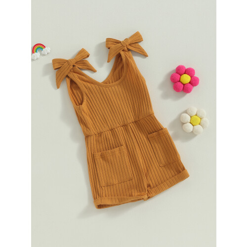 (2-3 Years, Ginger Yellow) Καλοκαιρινή κοντή φόρμα & κορίτσια 2