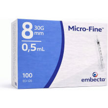 BD Microfine 0.5ml box of 100 - REF: 324825