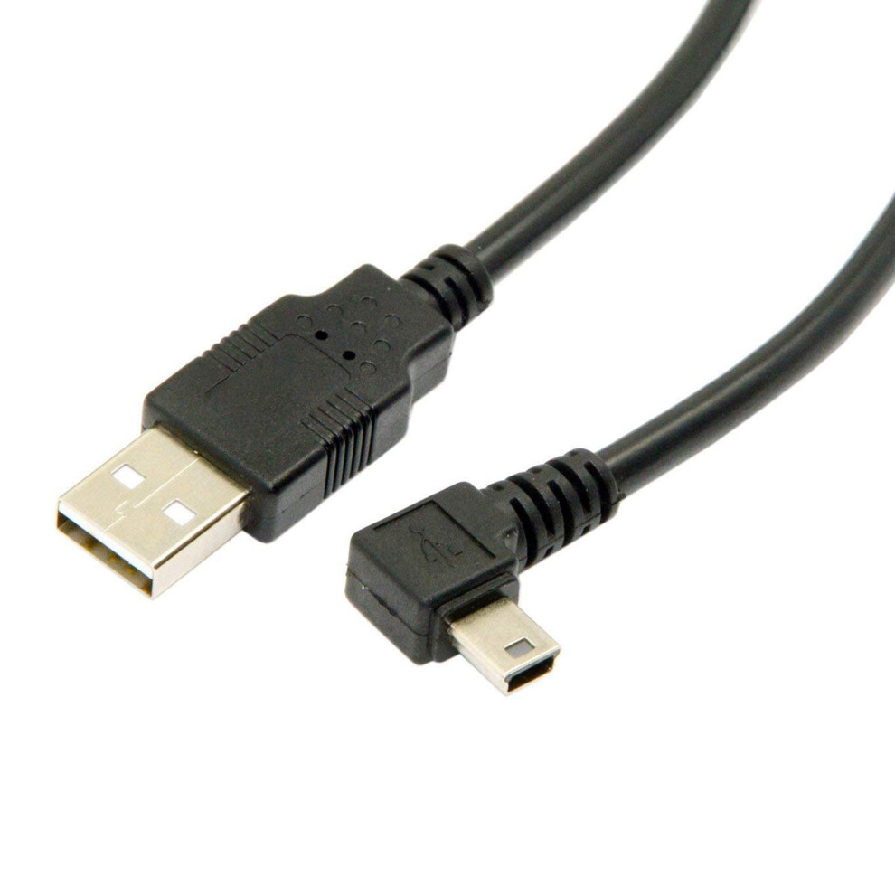 2X 1.8M Usb B Type 5Pin Male 90 Degree Left Angled To Usb 2.0 Male Data Cable Color Black 4713109874323