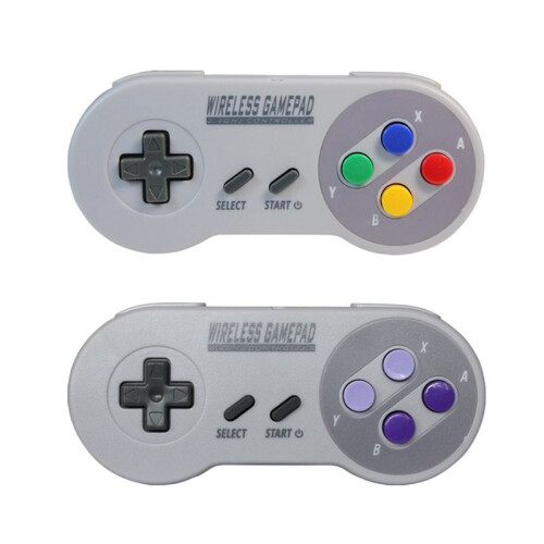 Controller di Gioco Wireless 2.4G Gamepad Joypad Joystick Compatibile per SNES  PC Windows NS  Pulsanti Colorati 2