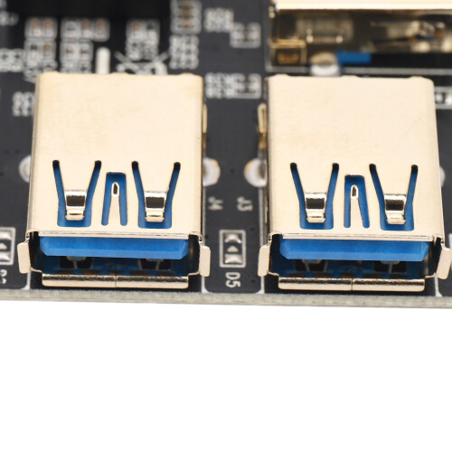 3X New 4  PCIe Riser Adapter Board PCI-E 1X to 4 USB 3.0 PCI-E Rabbet GPU Riser Extender Ethereum ETH/Monero XMR 2