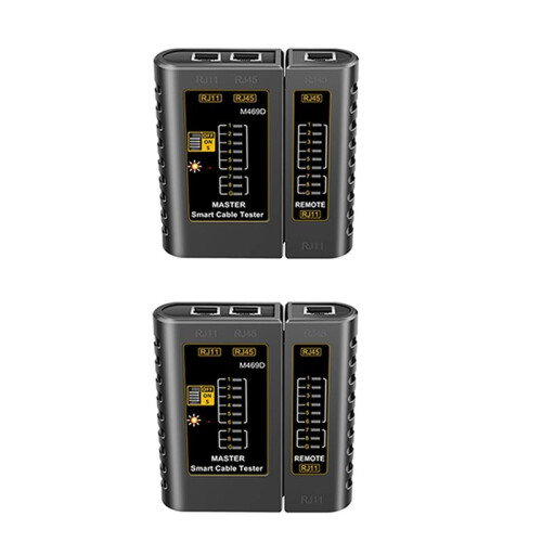 2Pcs M469D Network Cable Tester Kit RJ45 RJ11 LAN Wire  Detector Telephone Cable Testing Tool Network Repair 1