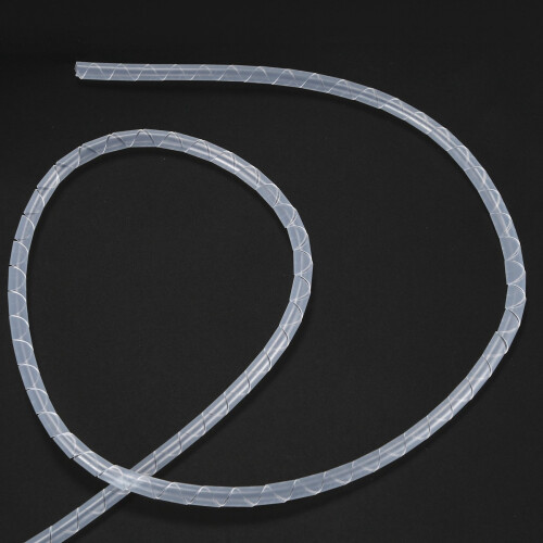 2X Cable Organizer Manager Spiral Wrap Band 6Mm Dia 15M Comprimento Branco 1